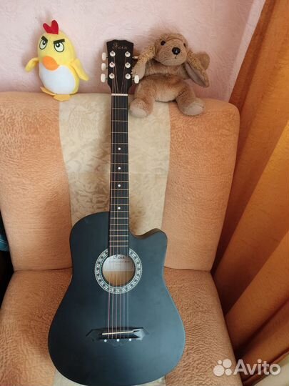 Акустическая гитара 6 струнная бу