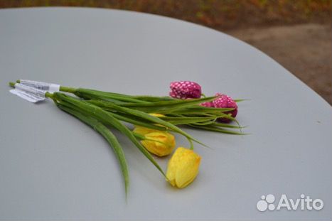 Цветок искусственный Рябчик шахматный 30см микс kd