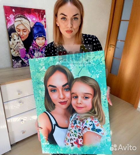 Портрет на холсте 30х40