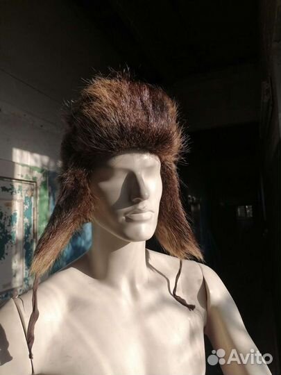 Шляпа ушанка из натурально меха