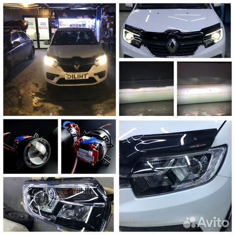 Bi-led линзы Diliht parrot для Renault Logan