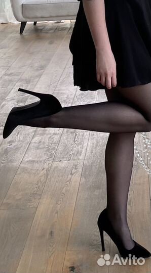 Туфли женские для 38 39 размер черные замшевые