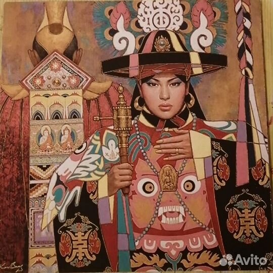 Женщины богини - принт на дереве (для интерьера)