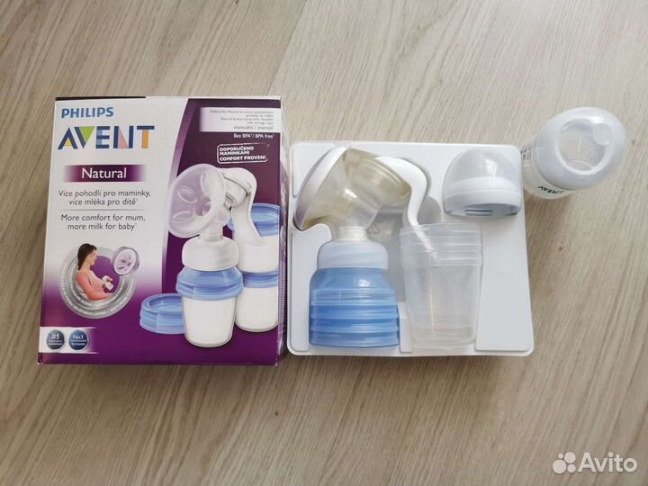 Молокоотсос ручной, Philips Avent + Бутылочка