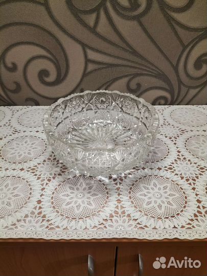 Хрустальный салатник СССР