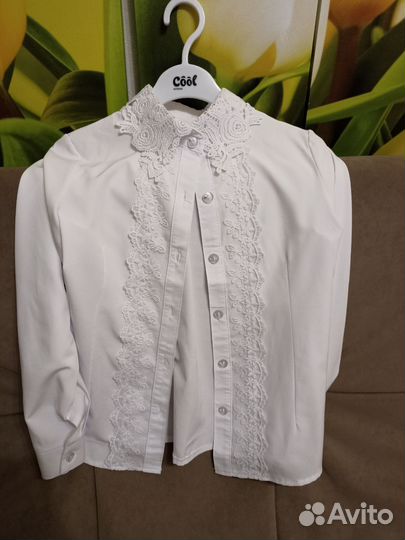 Блузки школьные 122 128