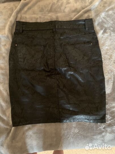 Юбка кожаная