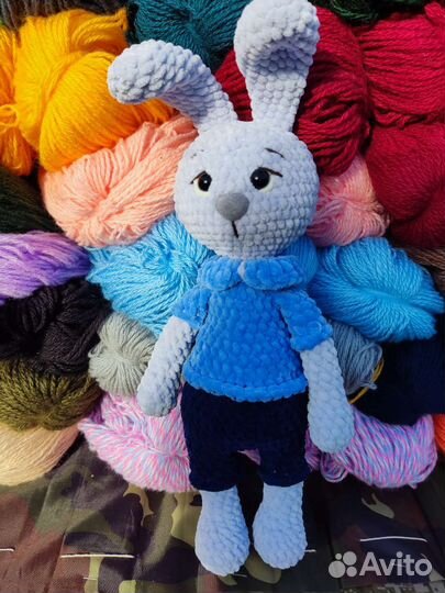 Игрушки ручной работы из полухлопка и плюша