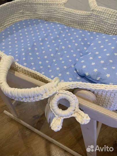 Люлька с подставкой качалкой для новорожденных