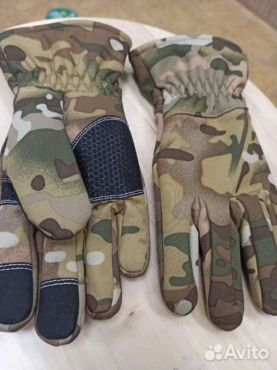 Перчатки тёплые камуфляж для квадроцикла