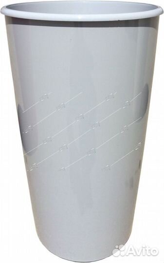 Горшок пластиковый Le cone Серый лак 18,5л (10л) d