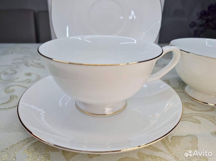 Чайные пары Классик Белый 250 мл костяной ф Lefard