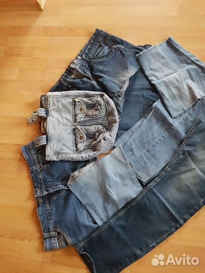 Обрезки джинсовой ткани пакетом