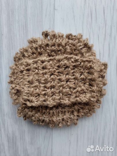 Мочалка из джута ручной работы