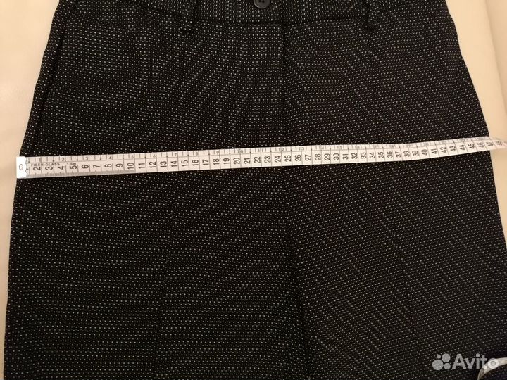 Новые итальянские чёрные брюки укороченные 46-48