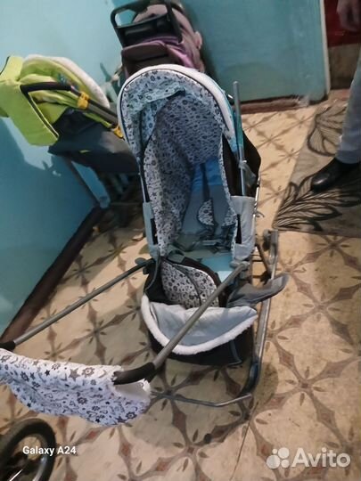 Санки коляска с выдвижными колесами,цвет унисекс