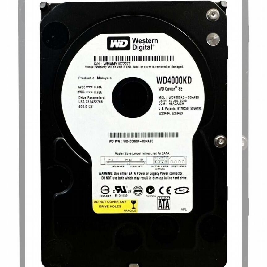 [WD4000KD] Жесткий Диск Western Digital 400gb Sata Wd4000kd