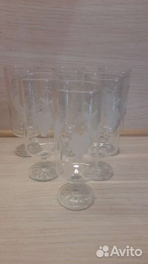 Хрустальные бокалы 6шт