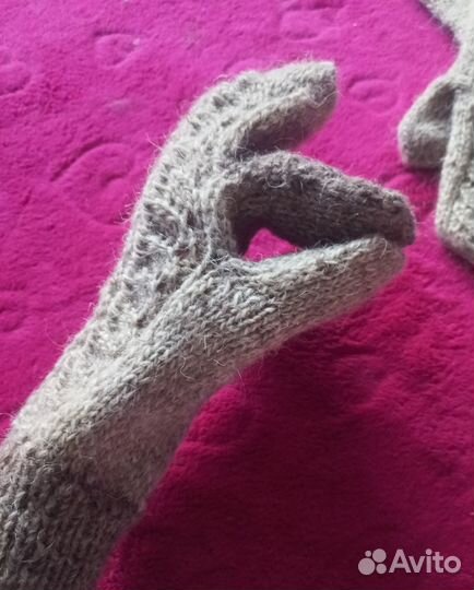 Рукавицы Два пальца 100 шерсть