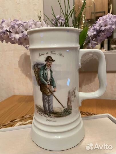 Кружка пивная фарфоровая винтажная