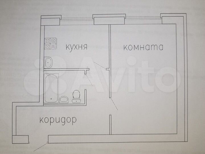 1-к. квартира, 38,9 м², 1/3 эт.