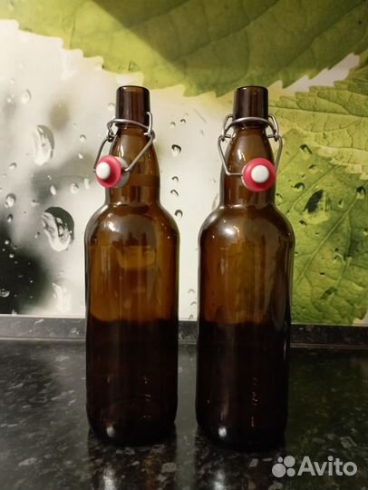 Бутылка с бугельной пробкой, цена за 2