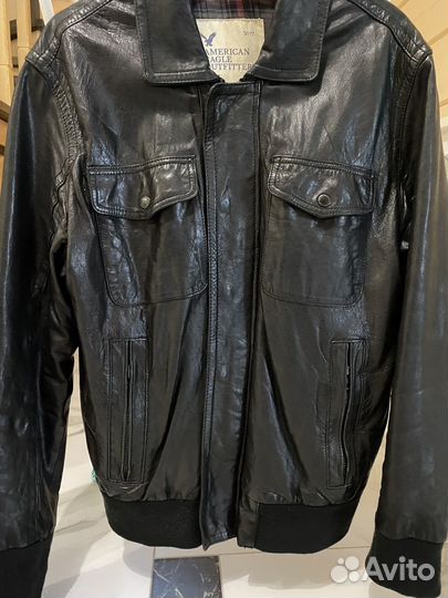 Кожаная куртка мужская American Eagle