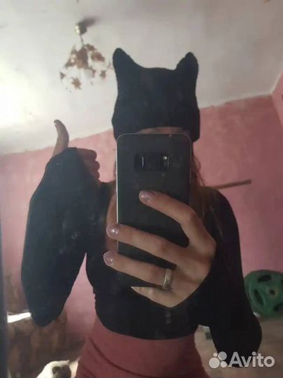 Шапка бини кошка