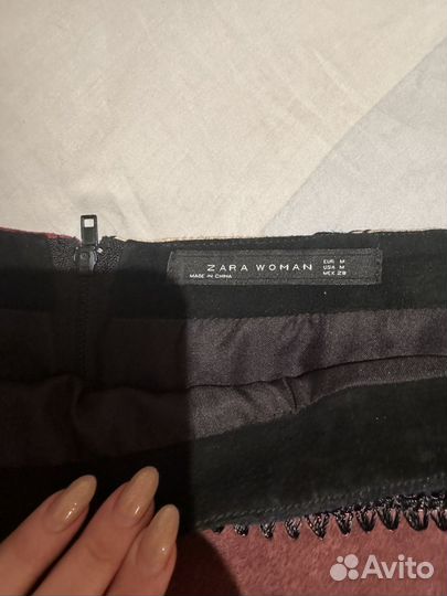 Юбка замшевая zara