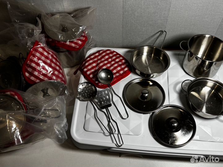 Детская металлическая посуда 9 предметов