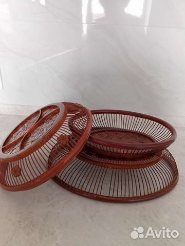 Вазочки, три, натуральный материал