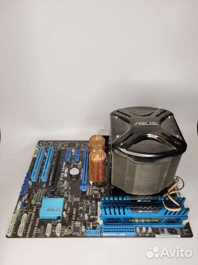Материнская плата, процессор, озу, кулер сборка