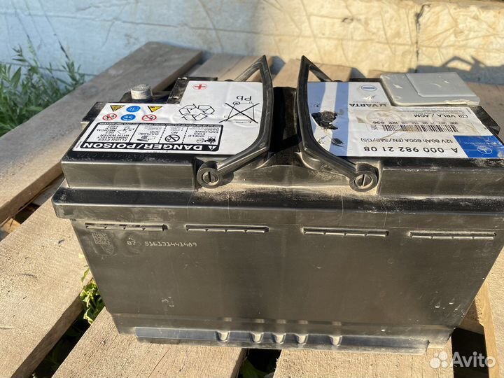 Аккумулятор mersedes 80 ач, agm