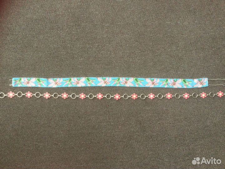 Ремни женские из бисера и металла