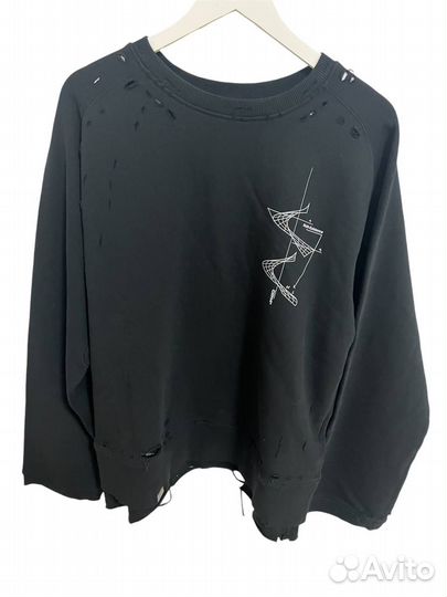 C2H4 Distressed Double Layer Longsleeve