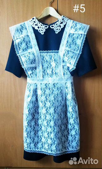 Белый школьный фартук на последний звонок