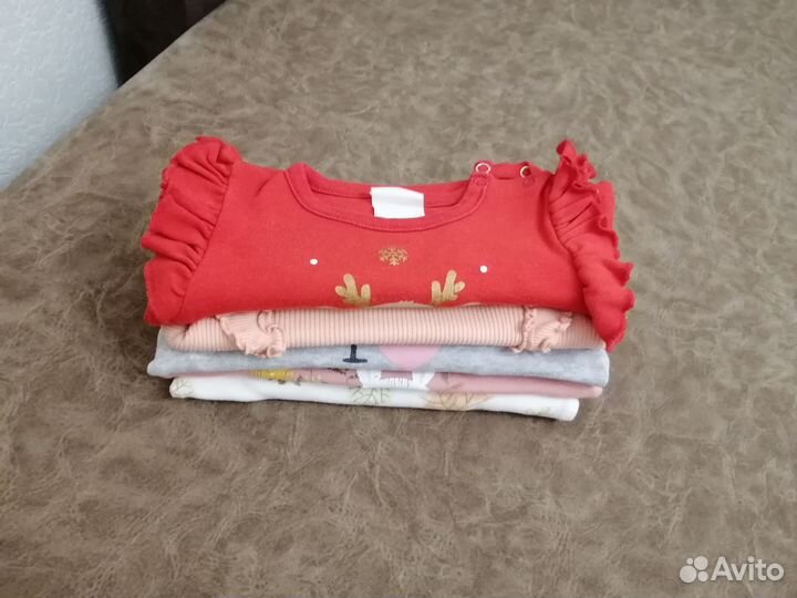 Боди Новогоднее для девочки 74