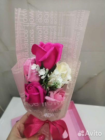 Букет из мыла в коробке