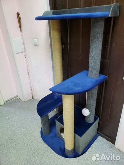 Игровой комплекс для кошки домик и когтеточка