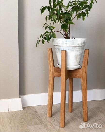 Подставка для цветов напольная деревянная