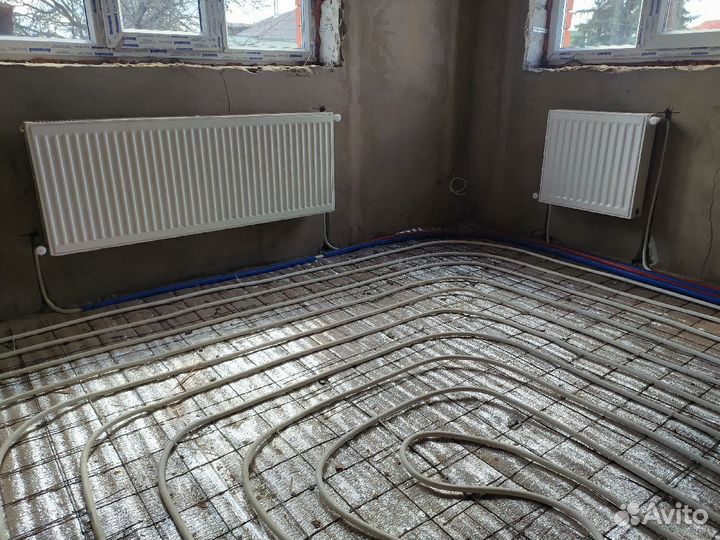 Монтаж отопления теплый пол водопровод сантехник