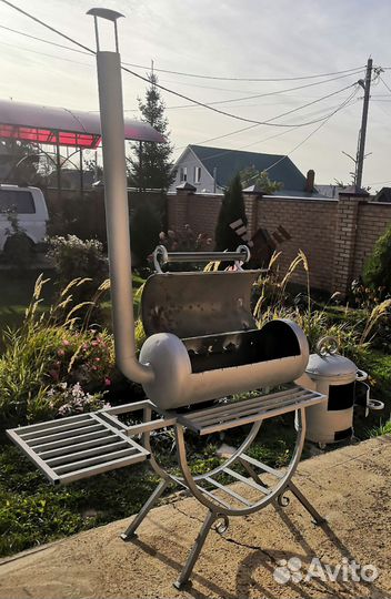 Мангал с печью под казан