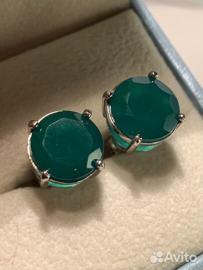 Серьги Пусеты Агаты 6 карат