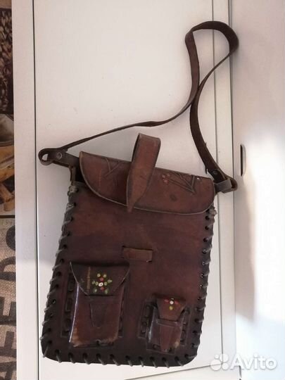 Сумка натуральная кожа винтаж