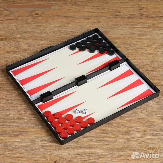 Шашки, шахматы, нарды 3в1 18*18