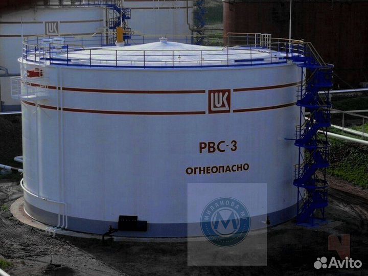 Резервуар от завода 25 м3 и более. рвс