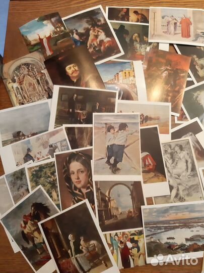 Советские открытки с репродукциями картин