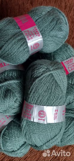 Нитки 10 мотков ниток для вязания шерсть