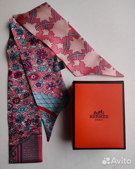 Hermes Лента твилли. Франция. Шёлк 100