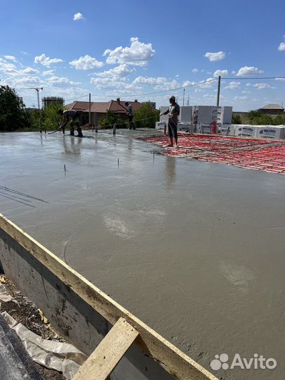 Бетонные работы Фундамент отмостка